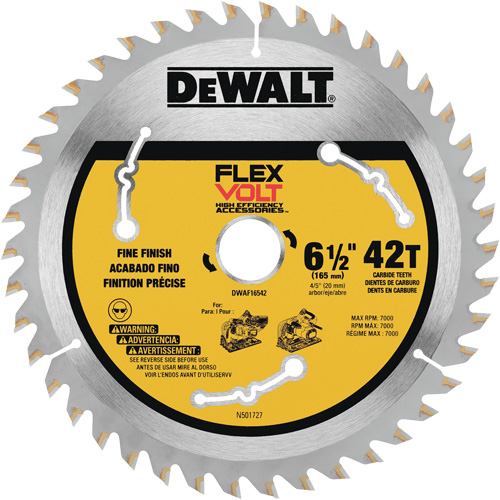 FlexVolt&reg; TrackSaw Blade, 6-1/2", 42 Teeth, Wood Use Rideout Tool & Machine Inc.