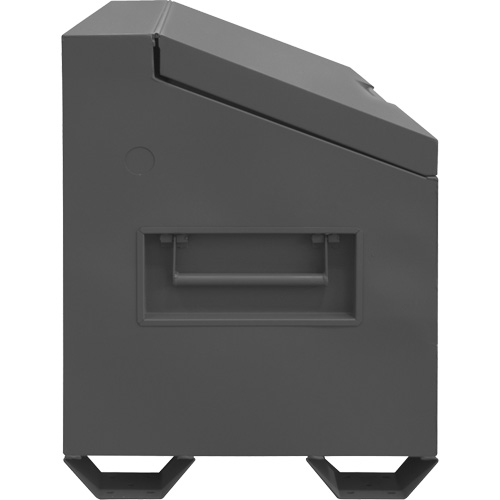 Jobsite Sloped Lid Storage Box, 60" x 30" x 39-3/8", Steel, Grey Rideout Tool & Machine Inc.