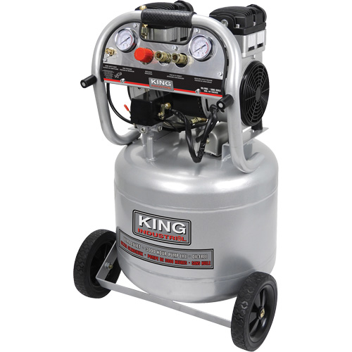 Ultra-Quiet Oil-Free Air Compressor, Electric, 10 Gal. (12 US Gal), 125 PSI, 120/1 V Rideout Tool & Machine Inc.