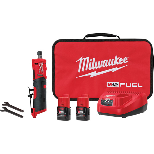 M12 Fuel Straight Die Grinder Kit, 1/4" Collet, 12 V, Lithium-Ion Rideout Tool & Machine Inc.