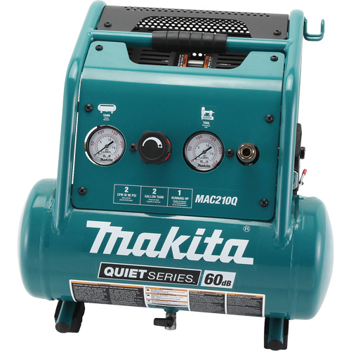 Quiet Series Air Compressor, Electric, 2 Gal (2.4 US Gal), 135 PSI, 120/1 V Rideout Tool & Machine Inc.
