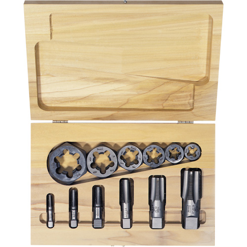 Hexagon Re-threading Tap & Die Set, 12 Pieces Rideout Tool & Machine Inc.