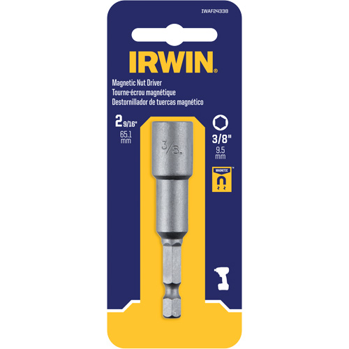 Nutsetter, 3/8" Tip, 1/4" Drive, 2-9/16" L, Magnetic Rideout Tool & Machine Inc.