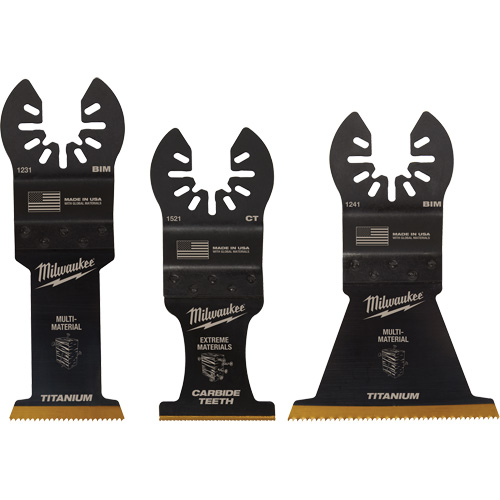 Ensemble de lames pour coupe de mat&eacute;riaux multiples Open-Lok pour outil polyvalent Rideout Tool & Machine Inc.