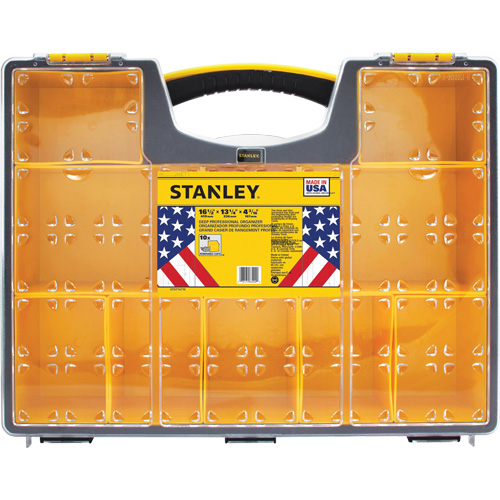 Organisateur profond pour professionnel, 17-1/2" la x 4-1/2" p x 14" h, Noir/Jaune Rideout Tool & Machine Inc.