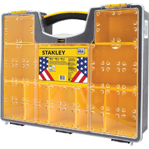 Organisateur profond pour professionnel, 17-1/2" la x 4-1/2" p x 14" h, Noir/Jaune Rideout Tool & Machine Inc.