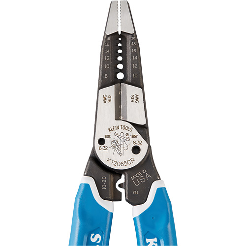 Outil polyvalent Klein-Kurve pour d&eacute;nuder, couper et sertir les fils, 8-1/4" lo, 8 - 20 AWG Rideout Tool & Machine Inc.