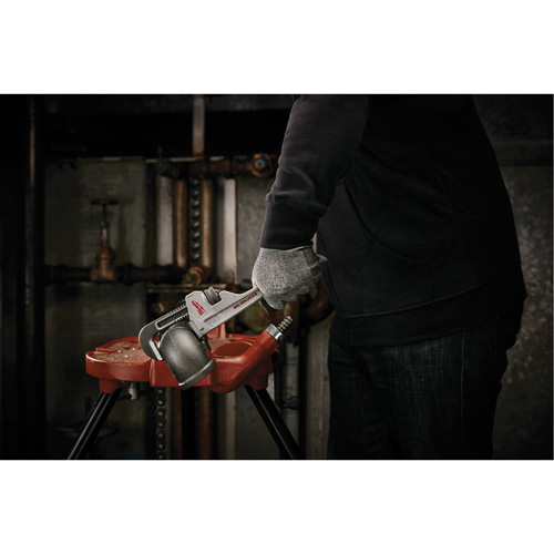 Pipe Wrench, 1-1/2" Jaw Capacity, 10" Long, Ergonomic Handle Rideout Tool & Machine Inc.