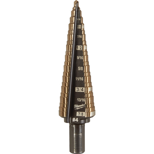 Foret &eacute;tag&eacute;, 3/16"/#4 - #4/7/8", Incr&eacute;ments de 1/32", Acier rapide au cobalt Rideout Tool & Machine Inc.