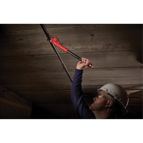 Cl&eacute; &agrave; tuyau adaptable Cheater, Cap des m&acirc;choires 2-1/2", Longueur 18"/24"/10", Fini Rev&ecirc;tement en poudre, Prise Ergonomique Rideout Tool & Machine Inc.