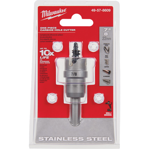 One-Piece Carbide Hole Cutters, 7/8", 3/16" Depth of Cut Rideout Tool & Machine Inc.