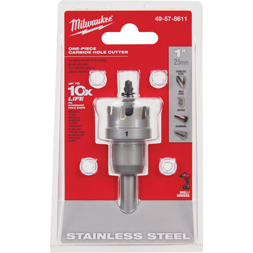 One-Piece Carbide Hole Cutters, 1", 3/16" Depth of Cut Rideout Tool & Machine Inc.