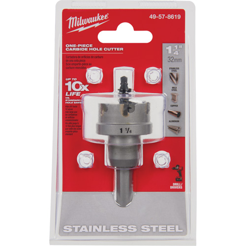 Scies-cloches au carbure monobloc, 1-1/4", Profondeur de la coupe de 3/16" Rideout Tool & Machine Inc.