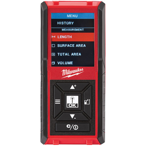 Laser Distance Meter, 0' - 330' (0 m - 100.6 m) Range, Digital (Electronic) Rideout Tool & Machine Inc.