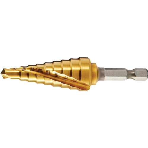 Drillco&reg; #2 Step Drill, 1/4" - 3/4" , 1/16" Increments Rideout Tool & Machine Inc.