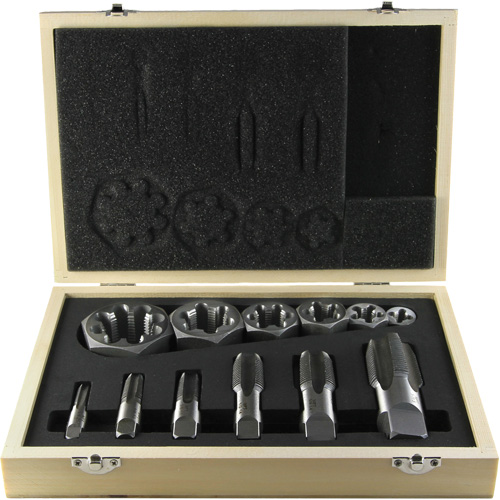 Drillco&reg; Pipe Tap Set, 12 Pieces Rideout Tool & Machine Inc.