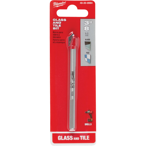 Foret pour verre et carreaux, 3/8", Carbure Rideout Tool & Machine Inc.