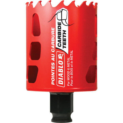 Scie cloche pour bois et m&eacute;tal, 2-1/4", Profondeur de la coupe 2-3/8", Carbure Rideout Tool & Machine Inc.