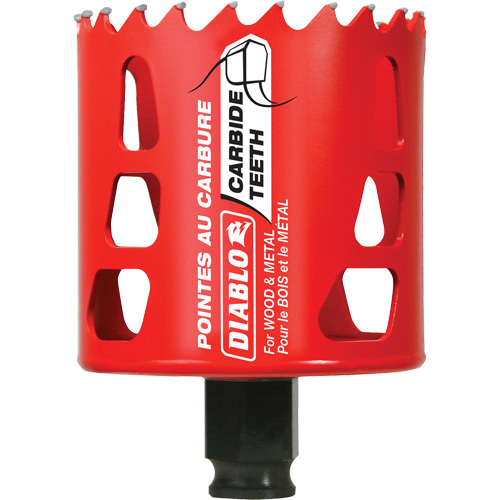 Scie cloche pour bois et m&eacute;tal, 2-5/8", Profondeur de la coupe 2-3/8", Carbure Rideout Tool & Machine Inc.