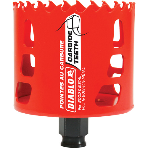 Scie cloche pour bois et m&eacute;tal, 3", Profondeur de la coupe 2-3/8", Carbure Rideout Tool & Machine Inc.