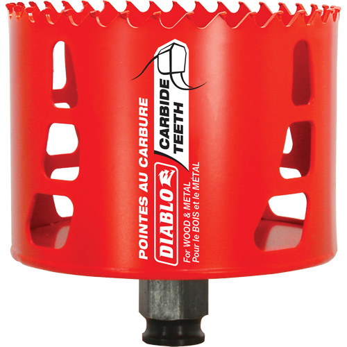 Scie cloche pour bois et m&eacute;tal, 3-1/2", Profondeur de la coupe 2-3/8", Carbure Rideout Tool & Machine Inc.