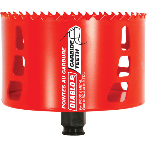 Scie cloche pour bois et m&eacute;tal, 4-1/4", Profondeur de la coupe 2-3/8", Carbure Rideout Tool & Machine Inc.