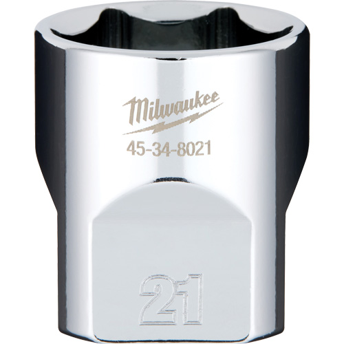 Metric Socket with Four Flat Sides, 21 mm, 3/8" Drive, 6 Points Rideout Tool & Machine Inc.
