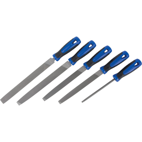 Jeu de limes avec manches, 5 pi&egrave;ces Rideout Tool & Machine Inc.