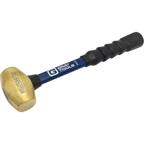 Brass Hammer, 3 lbs. Head Weight, 14" L Rideout Tool & Machine Inc.