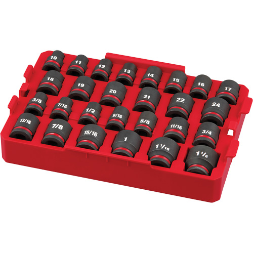 Shockwave Impact Duty Packout Socket Set, 27 Pcs, Impact, 1/2" Drive Size Rideout Tool & Machine Inc.