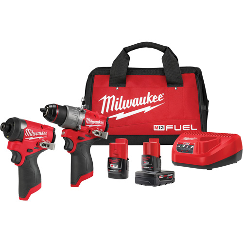 M12 FUEL 1/2" Drill Driver & 1/4" Hex Impact Driver Combo Kit, Lithium-Ion, 12 V Rideout Tool & Machine Inc.