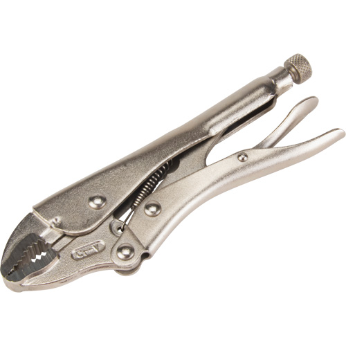 Locking Pliers with Wire Cutter, 7" Length, Curved Jaw Rideout Tool & Machine Inc.