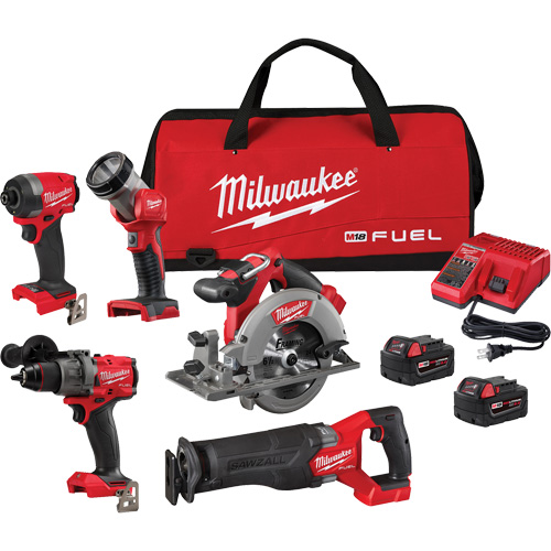 M18 Fuel 5-Tool Combo Kit, Lithium-Ion, 18 V Rideout Tool & Machine Inc.