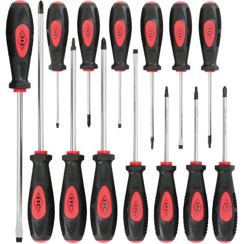 IESD-14S Jeu de tournevis ergonomiques, 14 mcx, Magn&eacute;tique Rideout Tool & Machine Inc.