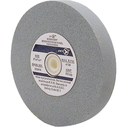 GC675M Bench Grinding Wheels, 6" x 3/4", 1" Arbor, Silicon Carbide Rideout Tool & Machine Inc.