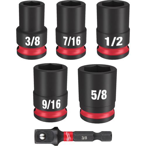 Jeu de douilles SAE &agrave; 6 pans Shockwave Impact Duty, 6 Mcx, Chocs, Prise de 3/8" Rideout Tool & Machine Inc.