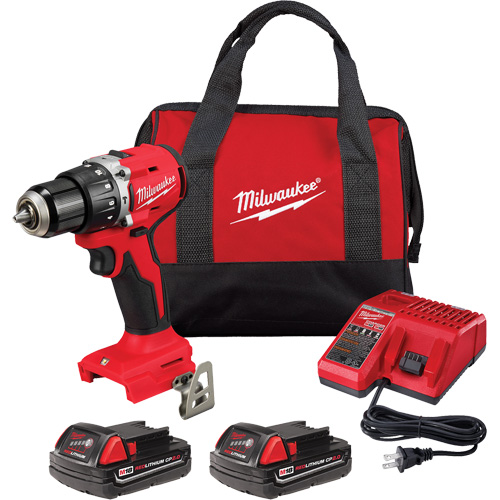 M18 Compact Brushless Hammer Drill/Driver Kit, Lithium-Ion, 18 V, 1/2" Chuck, 550 in-lbs Torque Rideout Tool & Machine Inc.