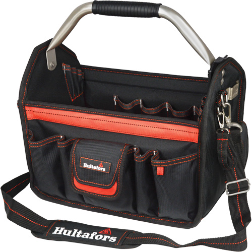 Porte-outils de 14" &agrave; dessus ouvert, Polyester balistique, Noir/Rouge Rideout Tool & Machine Inc.