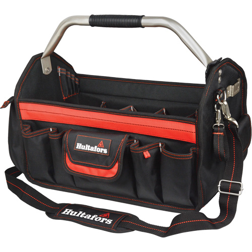 18" Open-Top Tool Carrier, Ballistic Polyester, Black/Red Rideout Tool & Machine Inc.