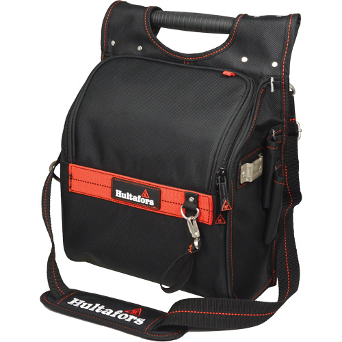 Pochette porte-outils pour &eacute;lectricien professionnel &agrave; fermeture &agrave; glissi&egrave;re, Polyester balistique, 19 pochettes, Noir/Rouge Rideout Tool & Machine Inc.