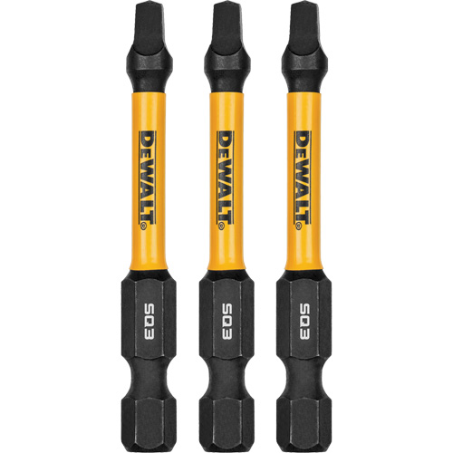 3-Piece FLEXTORQ&reg; Impact Screwdriving Bits, Square, #3, 1/4" Drive Rideout Tool & Machine Inc.