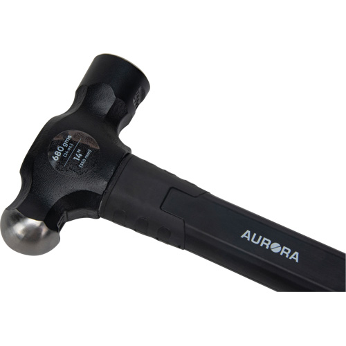 Marteau &agrave; panne ronde, Poids de la t&ecirc;te 24 oz, Face Ordinaire, Prise Fibre de verre Rideout Tool & Machine Inc.