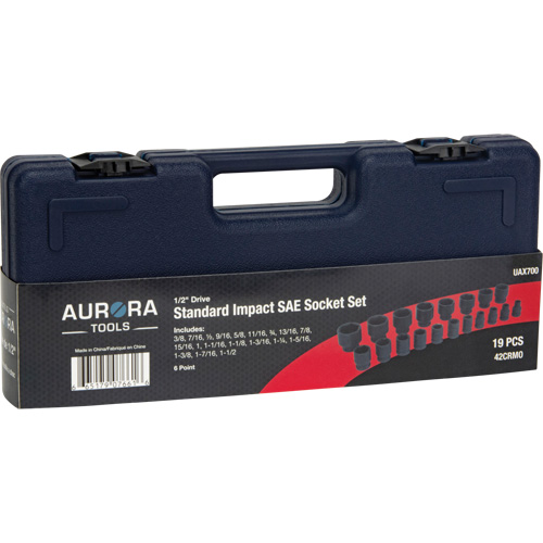 Jeu de douilles SAE, 19 Mcx, Chocs, Prise de 1/2" Rideout Tool & Machine Inc.