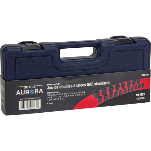 Jeu de douilles SAE, 19 Mcx, Chocs, Prise de 1/2" Rideout Tool & Machine Inc.