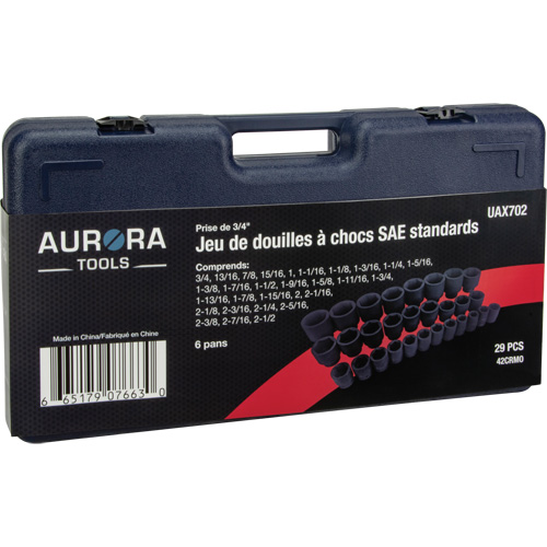 SAE Socket Set, 29 Pcs, Impact, 3/4" Drive Size Rideout Tool & Machine Inc.
