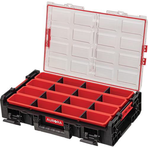 Arx X-Large Organizer with Long Bins, 23" x 15-1/5" x 5", Black Rideout Tool & Machine Inc.
