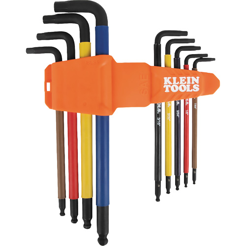 Colour-Coded Extra-Long L Style Hex Key Caddy Set, 9 Pcs., Imperial Rideout Tool & Machine Inc.