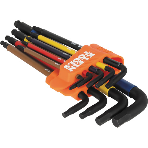 Colour-Coded Extra-Long L Style Hex Key Caddy Set, 9 Pcs., Imperial Rideout Tool & Machine Inc.
