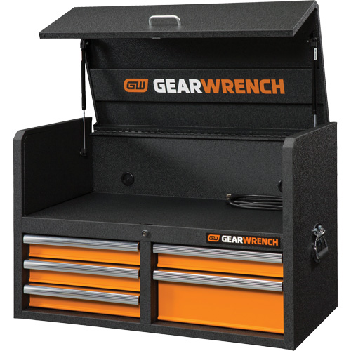GSX Series Tool Chest, 36" W, 5 Drawers, Black/Orange Rideout Tool & Machine Inc.