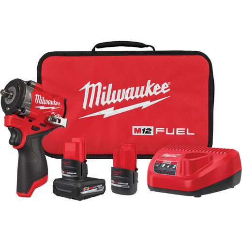 Fuel Stubby Impact Wrench Kit, 12 V, 3/8" Socket Rideout Tool & Machine Inc.